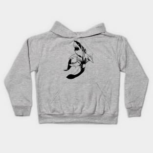 Great white shark and giant squid Kids Hoodie